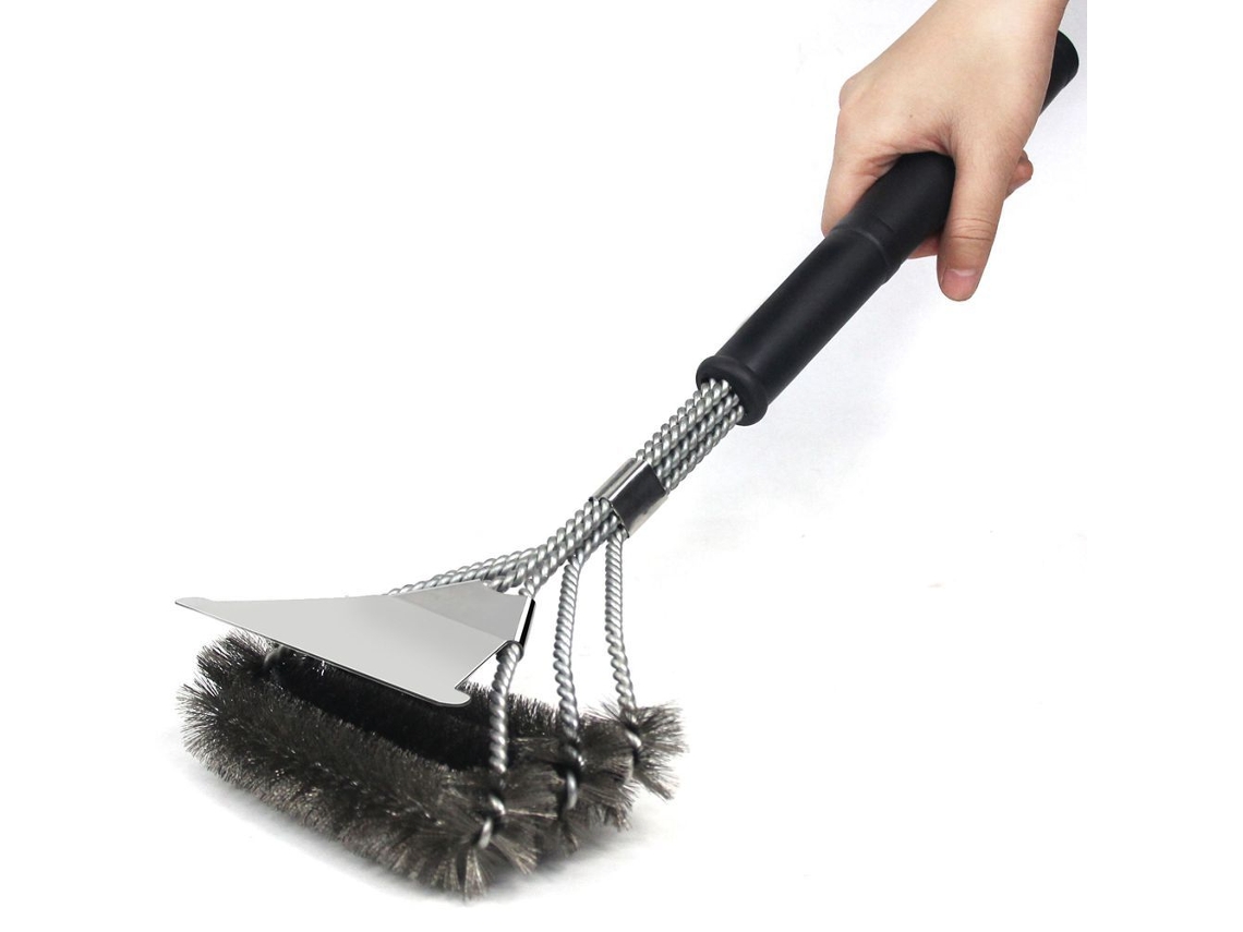 Escova 3 em 1 para Grelha, com Raspador AQUAFORGE