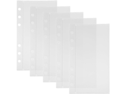 Ukcoco 5 Divisórias Em Pp Pastas, Bolso Pequeno Folhas Soltas, Bolsa Manual Reutilizável Adequada