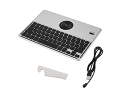 Teclado Bluetooth LAXISCREED (carregamento Sem Fio, Retroiluminação Colorida, Faixa de Liga de Alumínio Ultra fina)