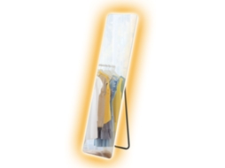 Espelho De Pé Com Luz Led 40x150 Cm Sem Estrutura Com Iluminação De 3 Cores Função De Memória E Tátil Transparente