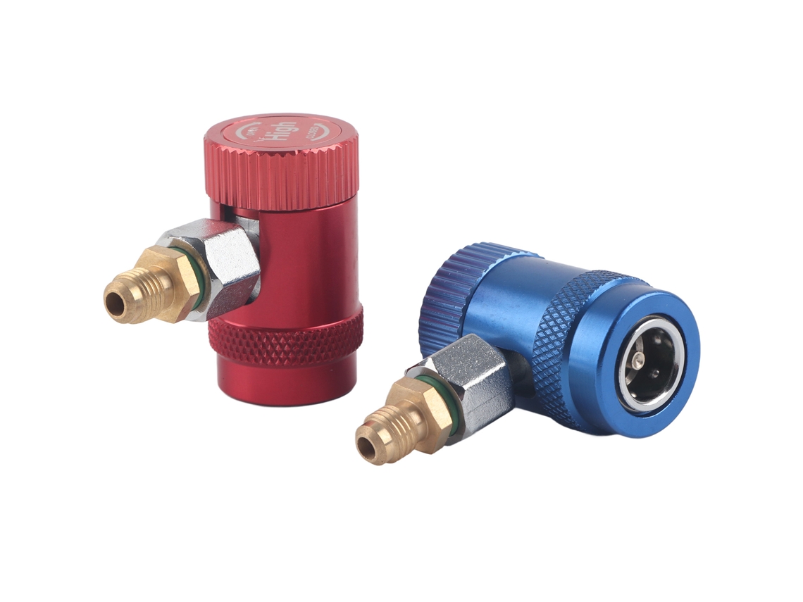 Adaptador de engate rápido Primerox, em latão, para refrigerante R1234yf, para ar condicionado.