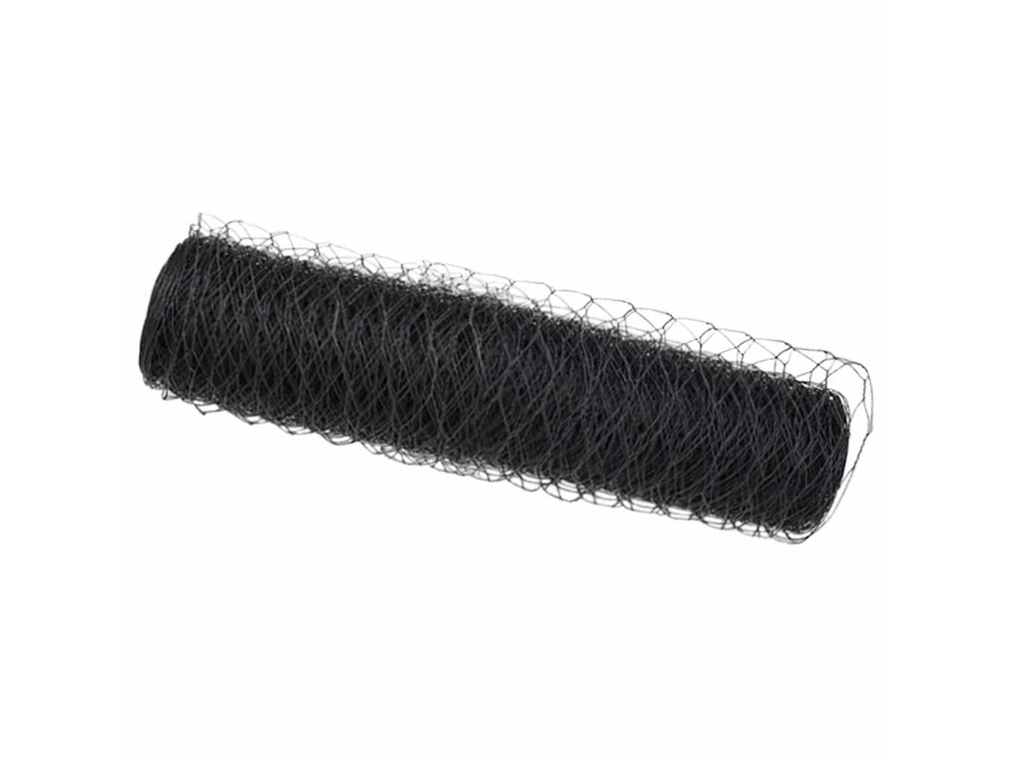 Conjunto 1 Cerca Hexagonal Vidaxl Cinzento Pvc (0,6 X 10 M)