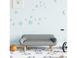 Vidaxl Sofá Infantil 70x40x24 Cm Tecido Cinzento-claro