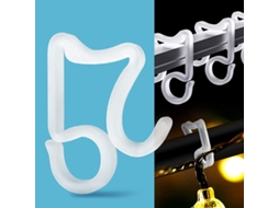 Clips para Luzes de Natal Nova Line, resistentes ao clima, ao ar livre, 100 unidades | S/MARCA