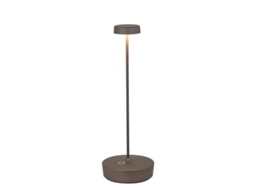 Troque O Candeeiro De Mesa Led De Titânio Mate, Recarregável E Regulável Com Bateria Que Dura Até 12 Horas Zafferano
