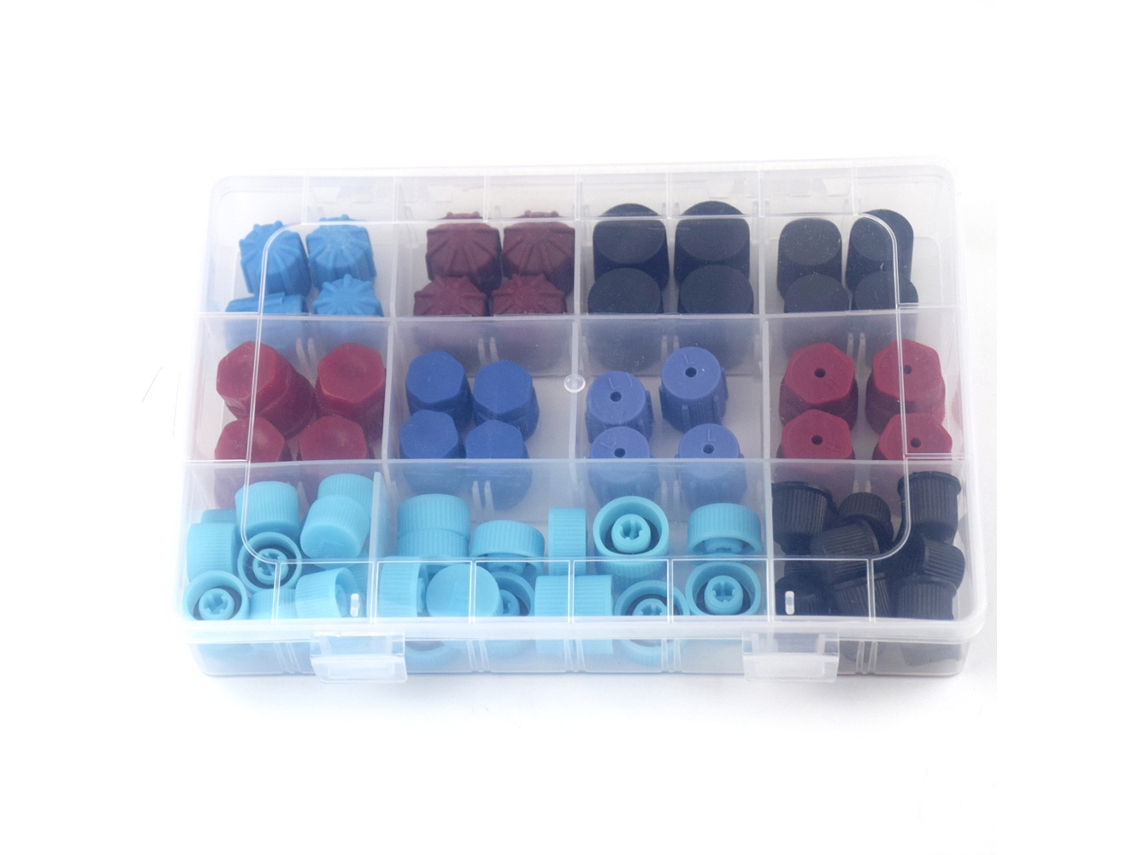 Conjunto De 77 Tapones De Polvo Para Puerto De Servicio De Aire Acondicionado Universal Para Carros