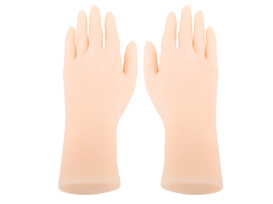 Mãos De Silicone Para Prática De Unhas E Exibição De Jóias
