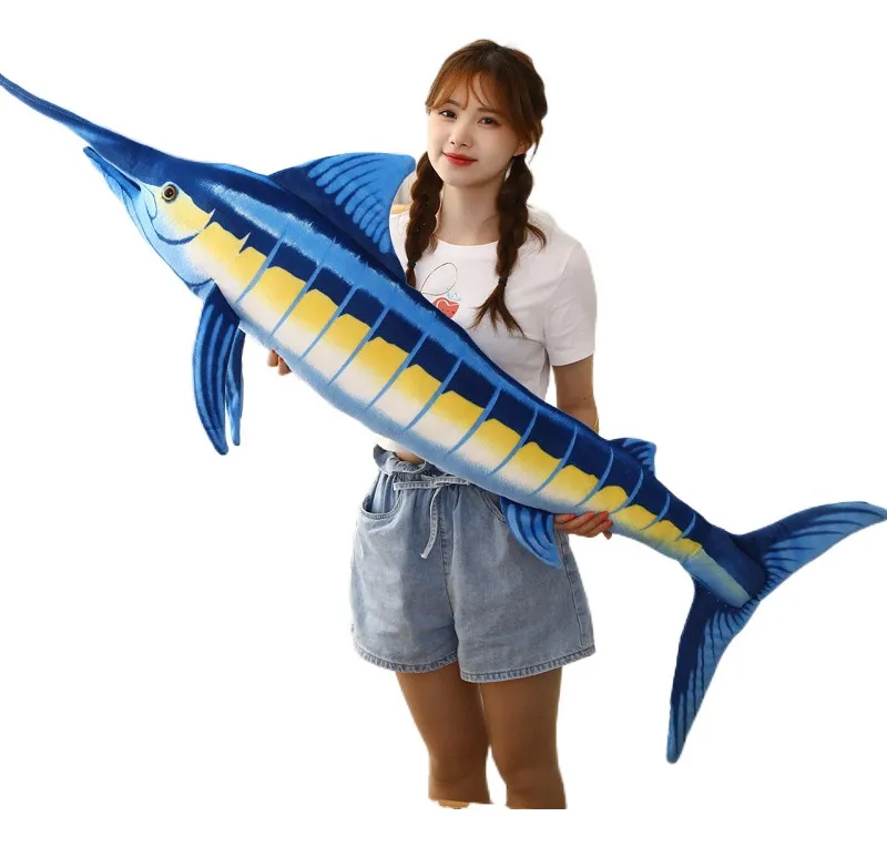 Brinquedo De Pelúcia Simulado De Tubarão Marlin Azul 2025vayotoy
