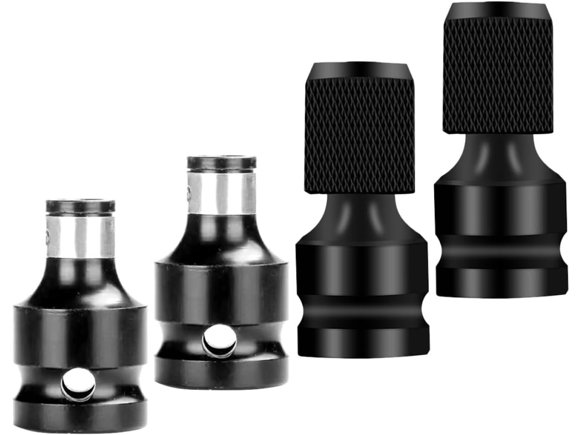 Conjunto De 4 Adaptadores Impacto, Soquete Aço Cromo Vanádio 1/2" A