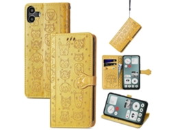 Capa De Celular Em Couro Com Estampa De Gato E Cachorro Para Celular, Da Marca Nothing Cmf Phone 1.
