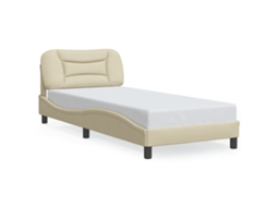 Bed Frame, Bed Frames Vidaxl Creme Tecido (90 X 200 Cm)