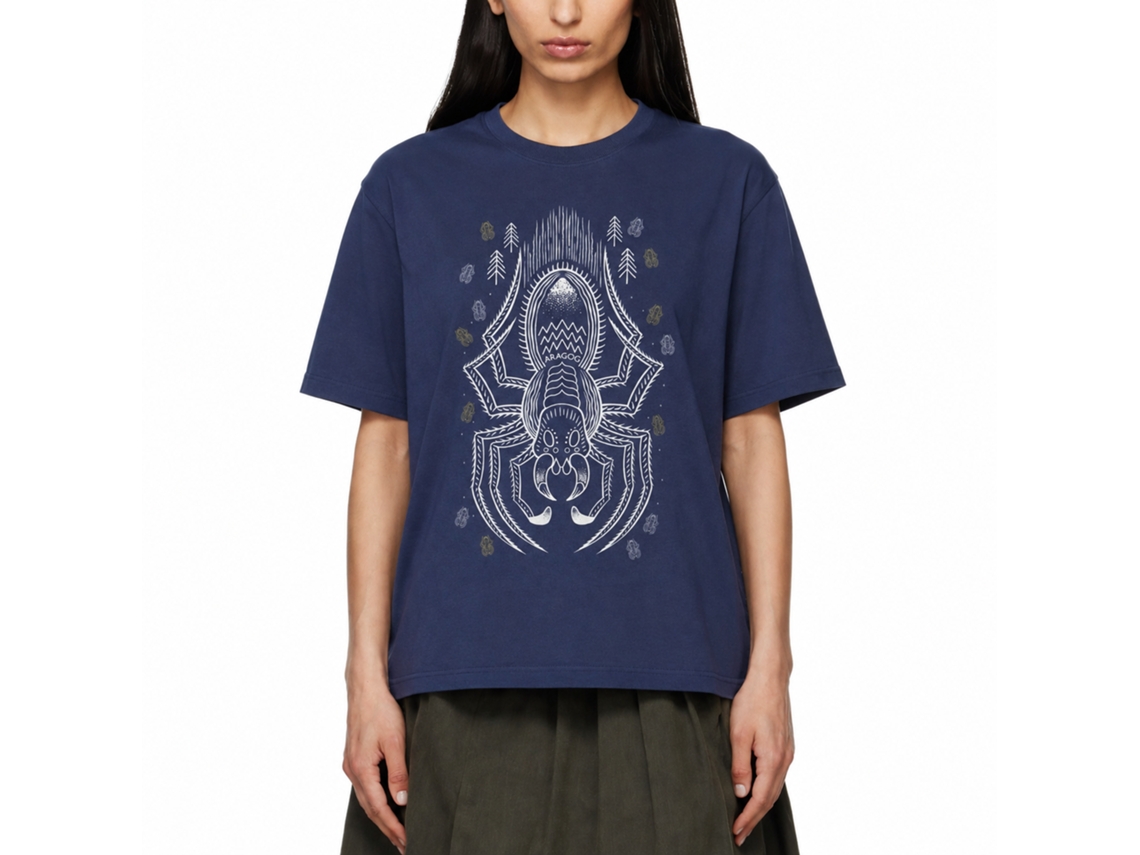 Rockinstone Harry Potter Aragog Minimalist Outline Navy T-shirt Size:xxl