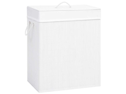 Laundry Basket, Laundry Baskets Vidaxl Branco Bambu (52 X 32 X 62.5 Cm)