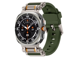 Bracelete para Samsung Galaxy Watch Ultra Silicone com Conector de Metal Verde Titânio XIAOMOYU (47mm)
