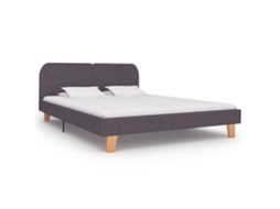Vidaxl Estrutura De Cama 180x200 Cm Tecido Cinzento-acastanhado