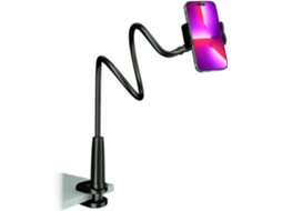 Lurelia Suporte Flexível Para Telemóvel 80 Cm Braço Longo Pescoço De Ganso Rotação 360° Preto