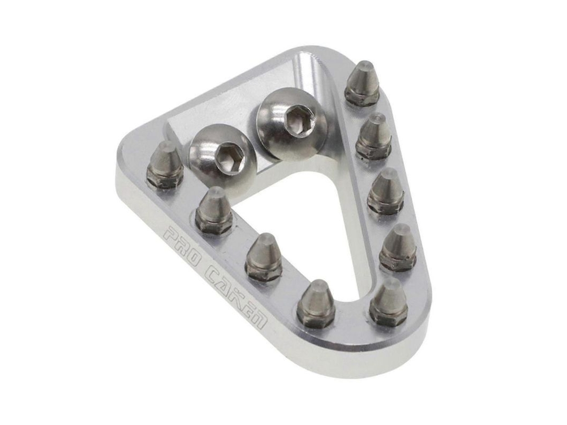 Placa De Pedal De Freio Largo Cnc Para Moto Exc Sx Sxf Xc Xcf Tpi Six Days 2017-2020 Anti-derrame 02 Estilo Plata