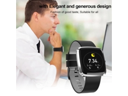 Pulseira inteligente T2 de silicone com monitor de frequência cardíaca EOOCOO