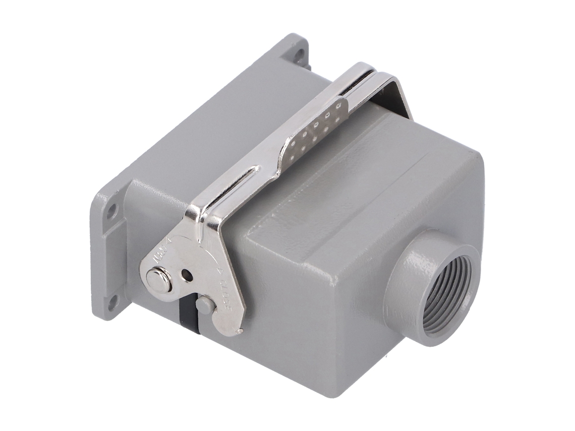 Conector Retangular Industrial 10pin Botão Único