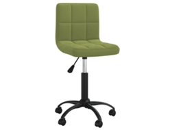 Vidaxl Cadeira De Jantar Giratória Veludo Verde-claro