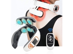 Massageador De Pescoço Shiatsu Inteligente Com Aquecimento, Elétrico Para 4 Modos Pulsação E 15 Níveis Intensidade, Massagem Profunda Sem Fio Uso