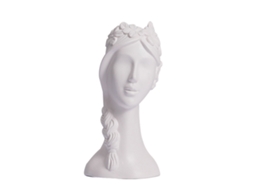 Vaso Cerâmico Humano Figura Abstrata Decoração Floral