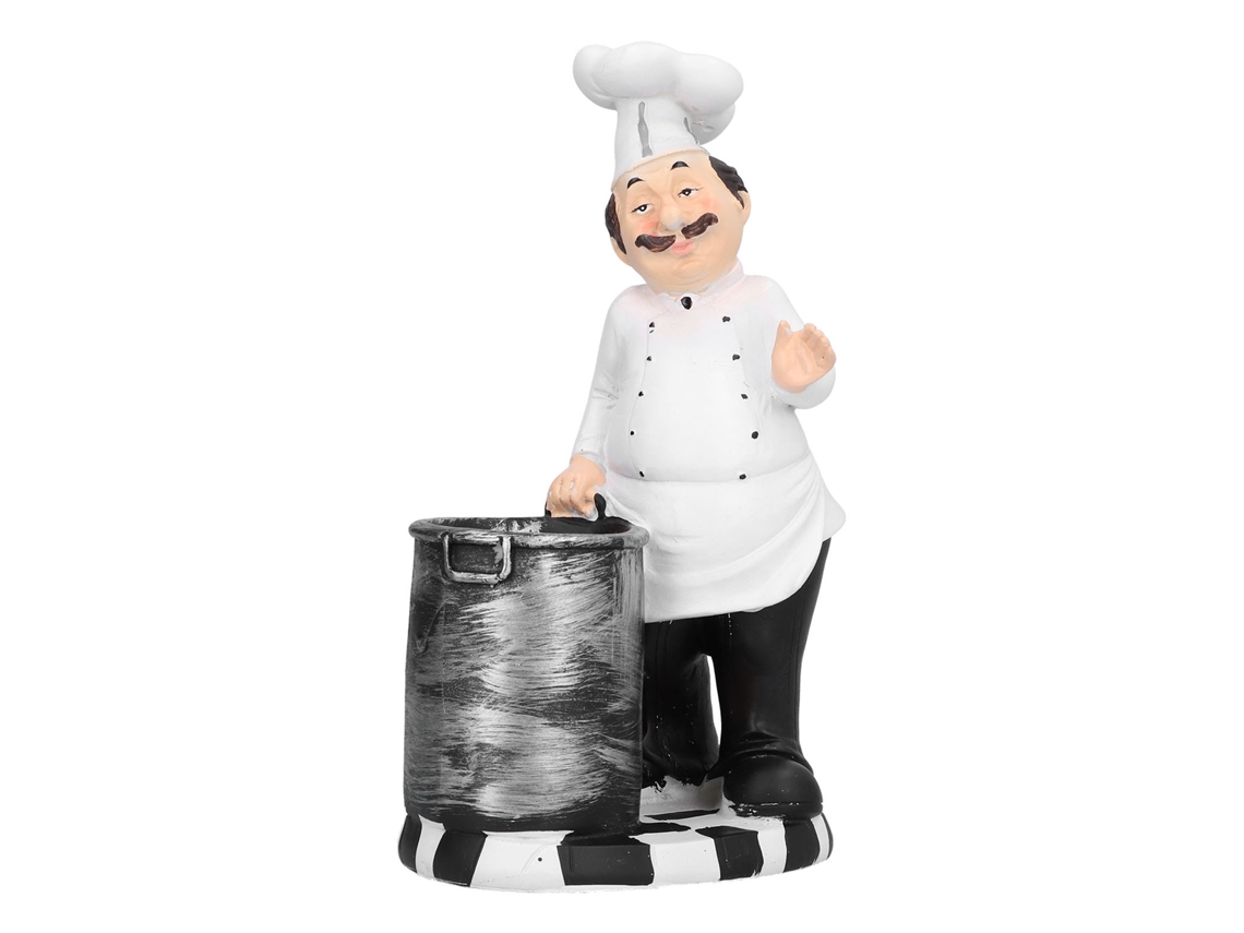 Ornamento De Decoração Estátua Estatueta Chef Para Cozinha, Sala Estar, Restaurante