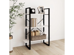 Vidaxl Estante Com 3 Prateleiras 80x30x105 Cm Pinho Maciço Branco