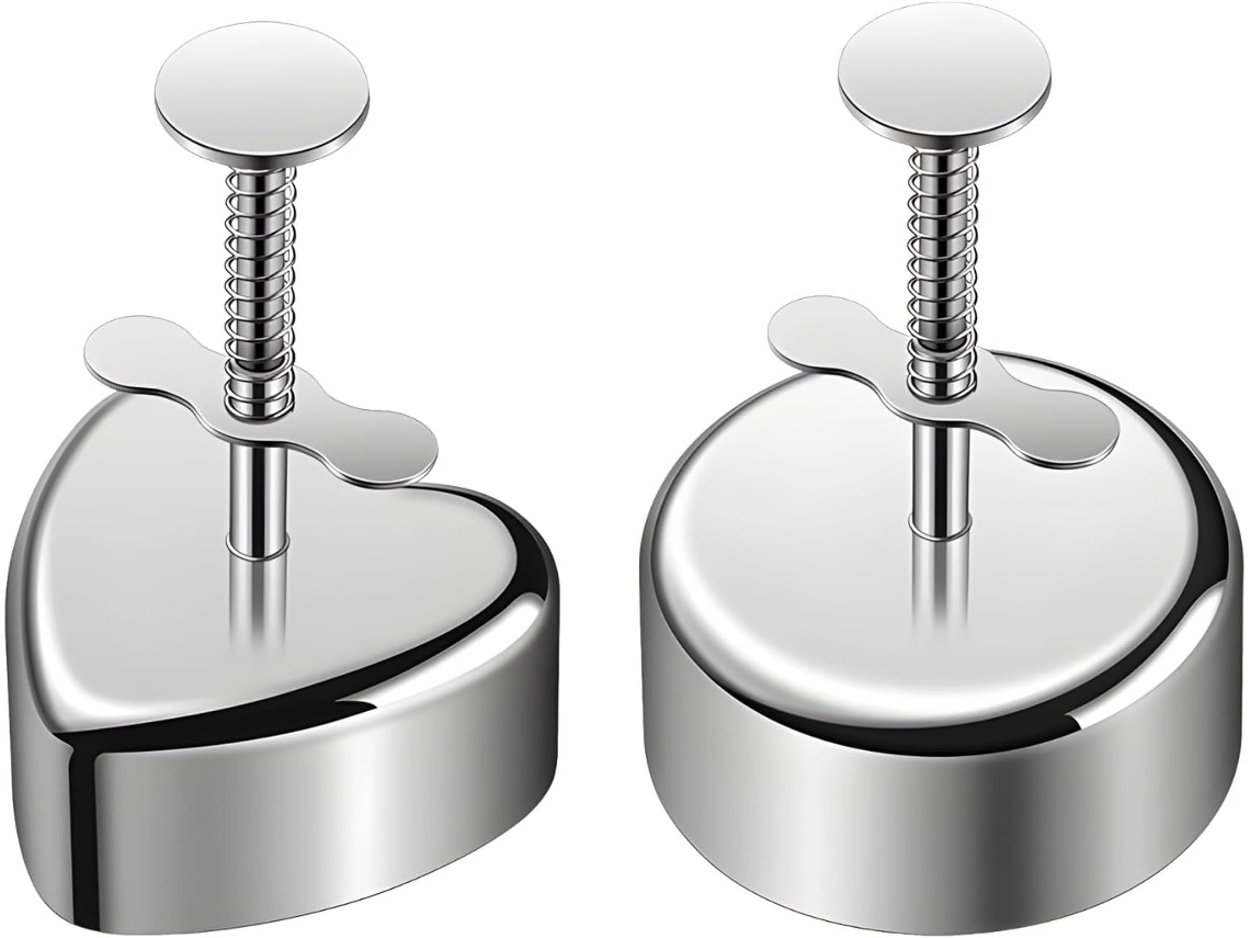 Conjunto de 2 formas para bolinhos de arroz, aço inoxidável 304