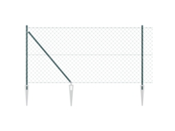 Conjunto 1 Poste De Cerca Vidaxl Verde Aço (10 X 1,2 M)