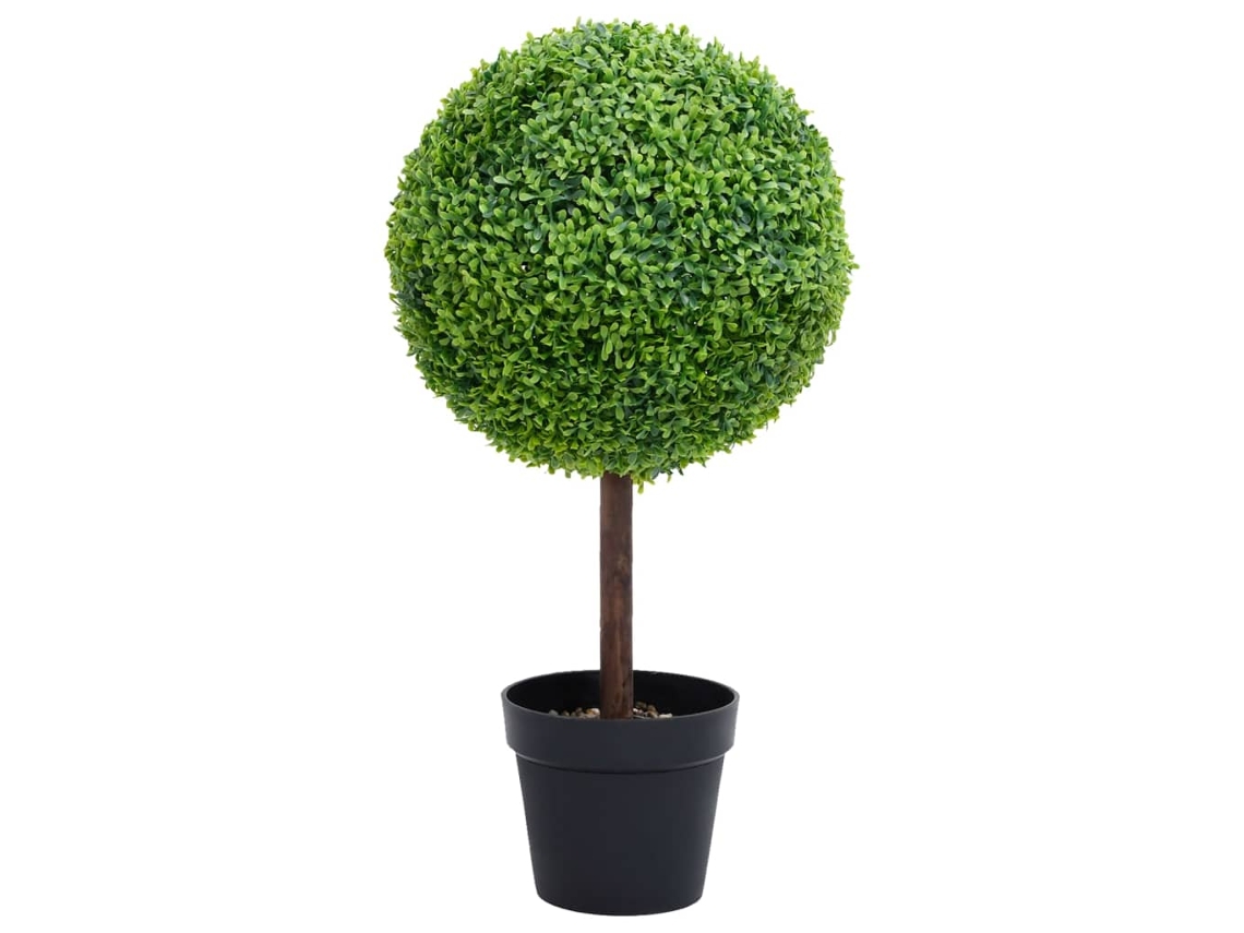 Vidaxl Planta Artificial Buxo Em Forma De Esfera Com Vaso 50 Cm Verde