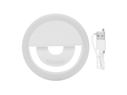 Luz De Preenchimento Circular Led Ajustável Para Transmissão Ao Vivo Com Celular