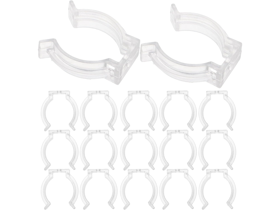 Clips De Fixação Para Lâmpadas Fluorescentes E Tubos Led T8, Pacote Com 20 Unidades.