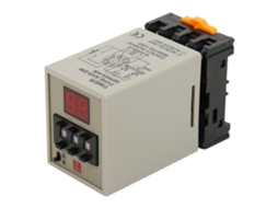 Relé Temporizador Retardo Ah3-dm De Doble Modo A/b Con Pantalla Digital Preciso Ac220v Con Base