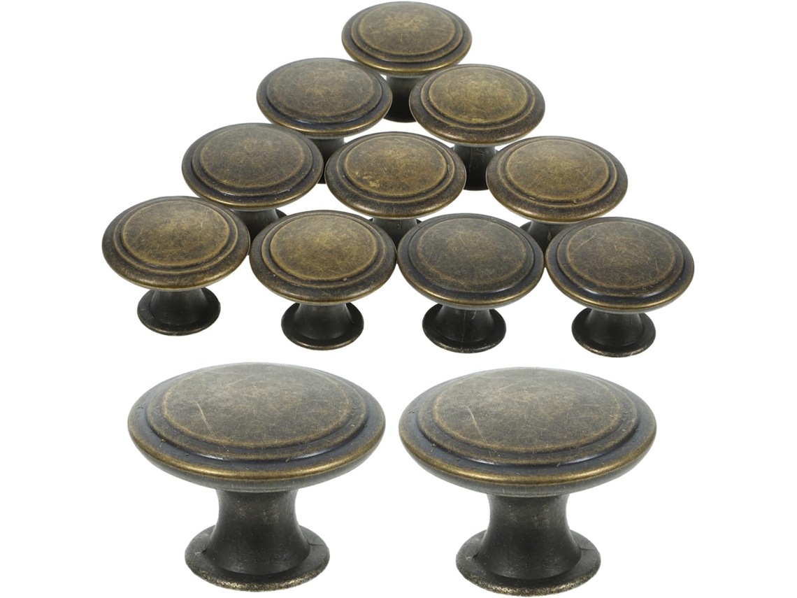 Conjunto De 12 Puxadores Redondos Vintage Ferro Para Móveis, Ideais Para Cômodas E Guarda Roupas