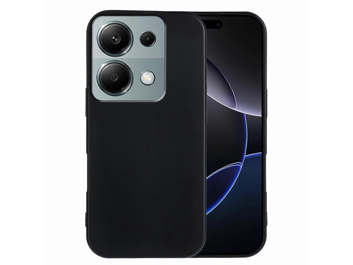 Capa Traseira Macia Fosca Anti-impressão Digital Preta Para Xiaomi Poco M6 Pro 4g / Xiaomi Redmi Note 13 Pro 4g Em Tpu