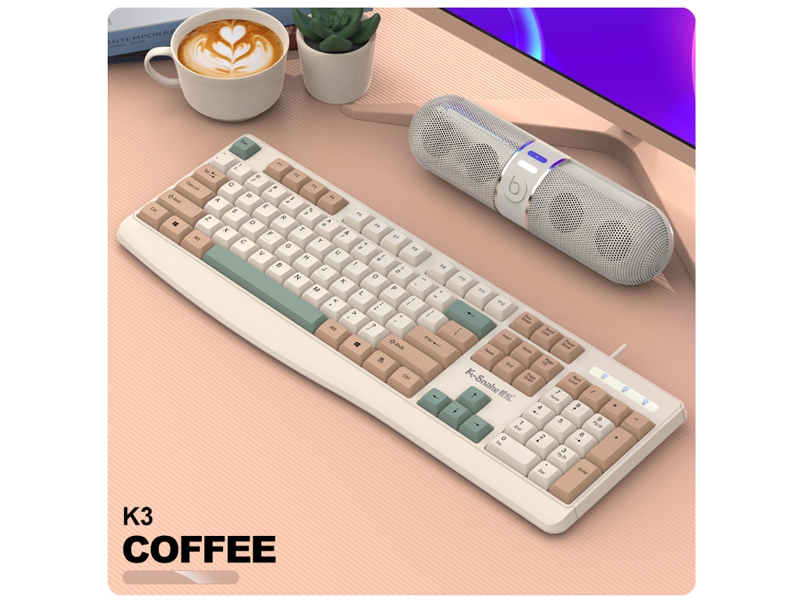 Teclado Usb Com Fio Mdug (cor Café)