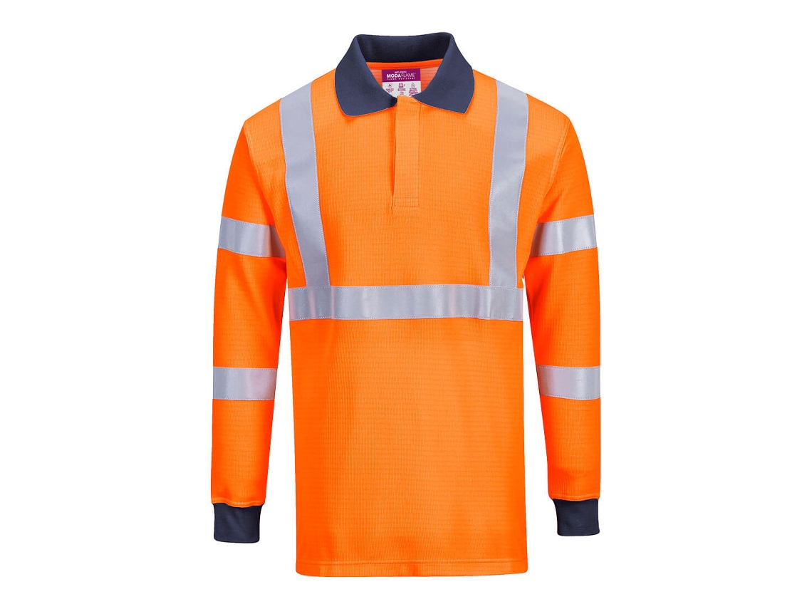 Polo Fr Modaflame Hvo - Proteção E Conforto Laranja / Xxxl
