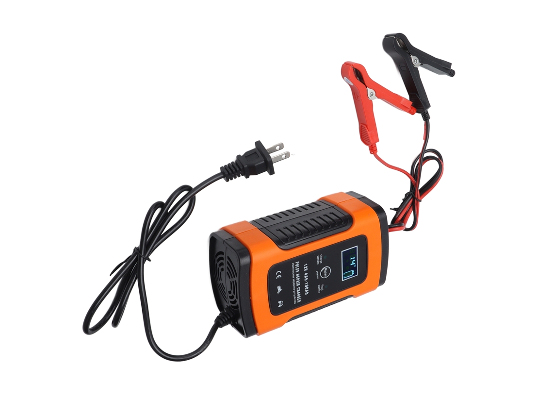 Carregador De Bateria Automóvel Inteligente Laxiscreed Com Visor Lcd E Função Automática