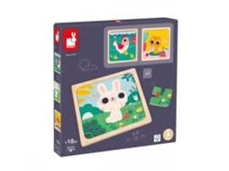 Puzzle de Madeira JANOD 9 Peças C/3 J07113