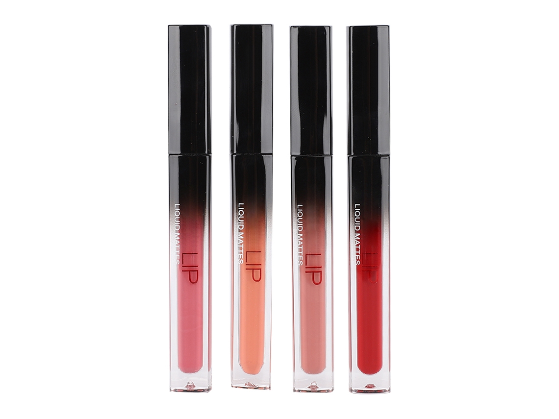 Conjunto De 4 Lábios Mate: Brilho Labial De Longa Duração, Kit De Maquiagem Labial Não Desvanecível