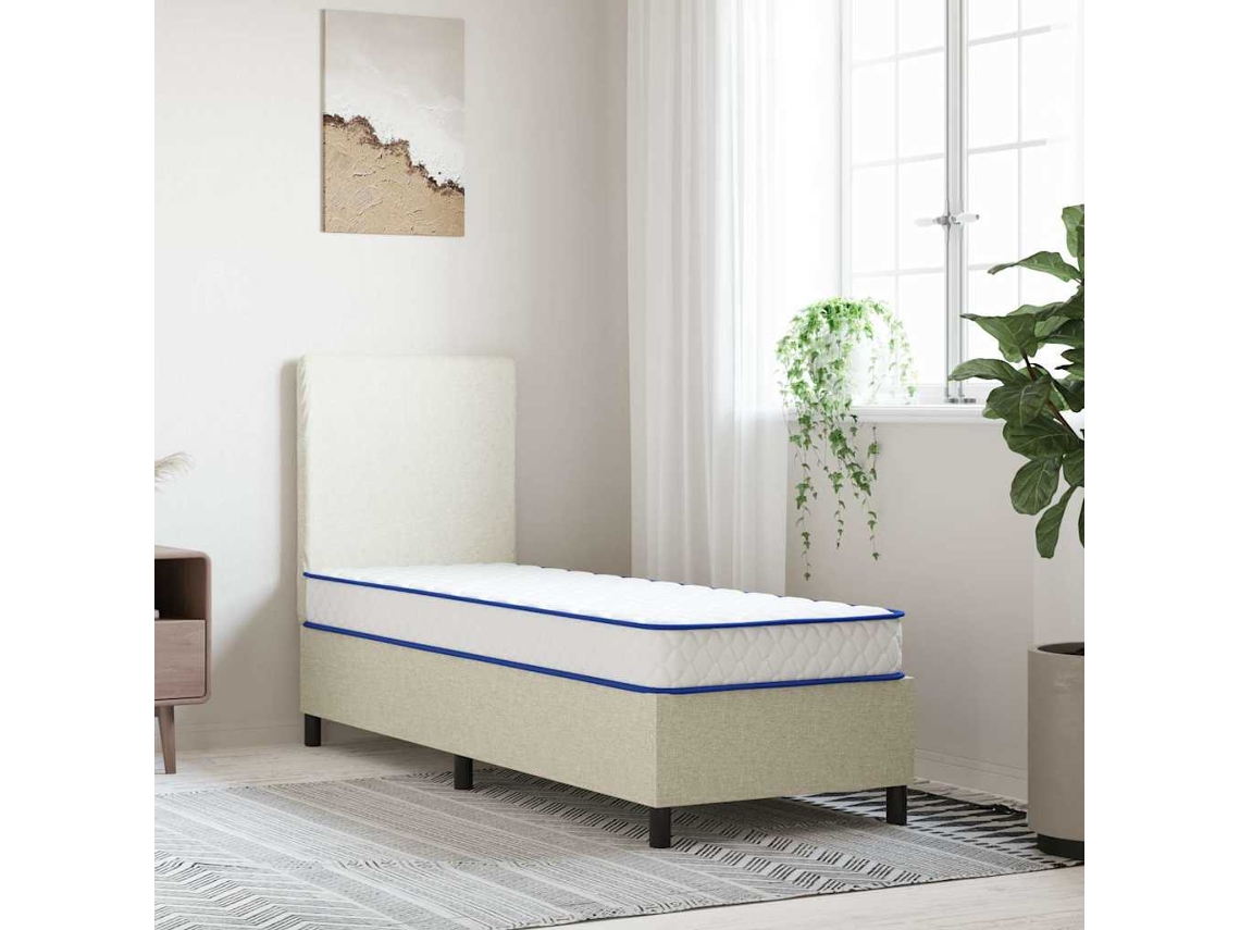 Vidaxl Colchão De Espuma De Memória 70x200x17 Cm Macio Branco