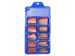 100 Pcs Uñas Falsas De Acrílico Full Cover Para Arte De Uñas, Tips Artificiales De Color Puro 09