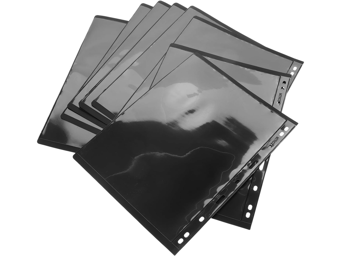 10 Peças - 1 Fente Por Página - Fomiyes Feuilles Noires Para Álbum De Timbres Em Pet - Rangée Unique