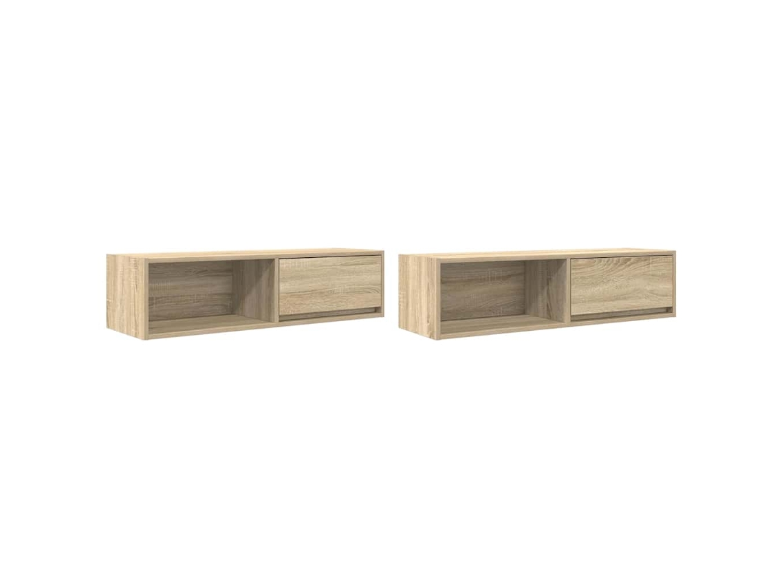 Tv Cabinet, Tv Cabinets Vidaxl Marrom Madeira Processada (n/a)