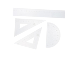 Conjunto De Ferramentas Matemáticas Homoyoyo Em Plástico Transparente,