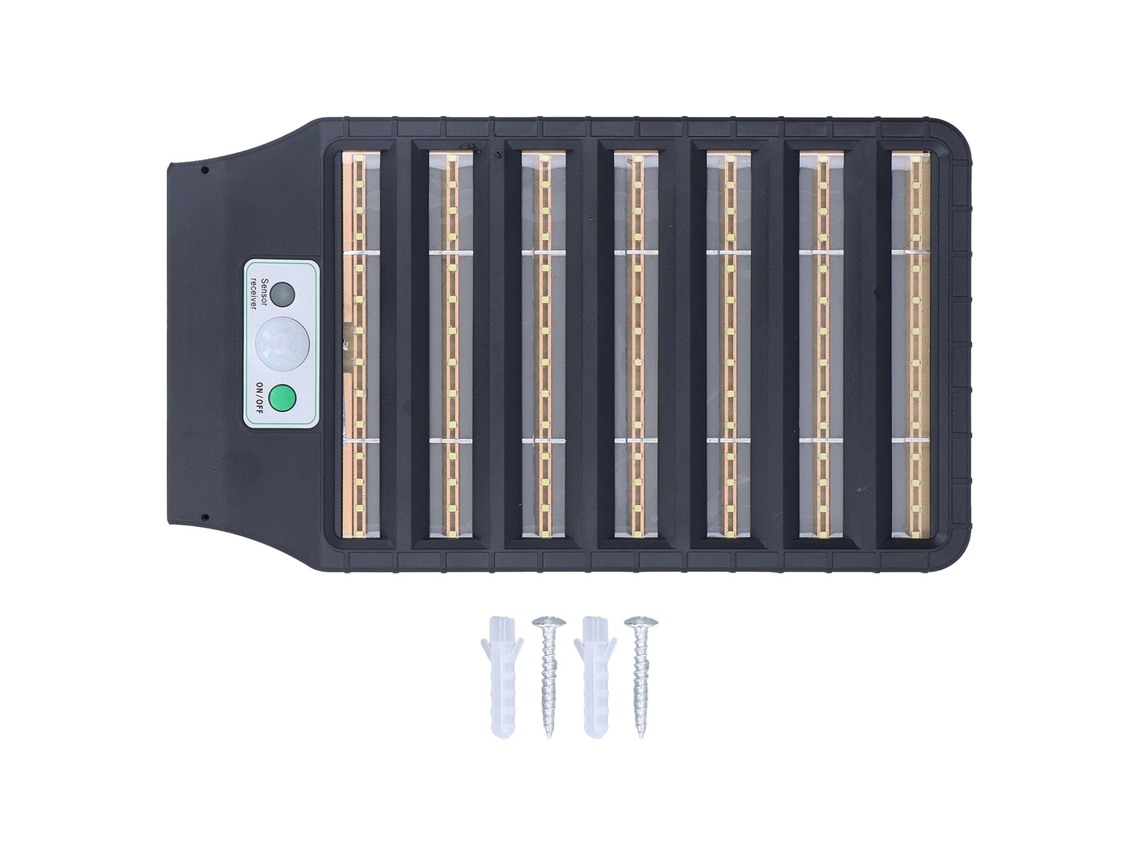 Lâmpada Solar de Rua Ip65 100w 98 Leds 2200lm 3 Modos Indução Corporal para Jardins Patios