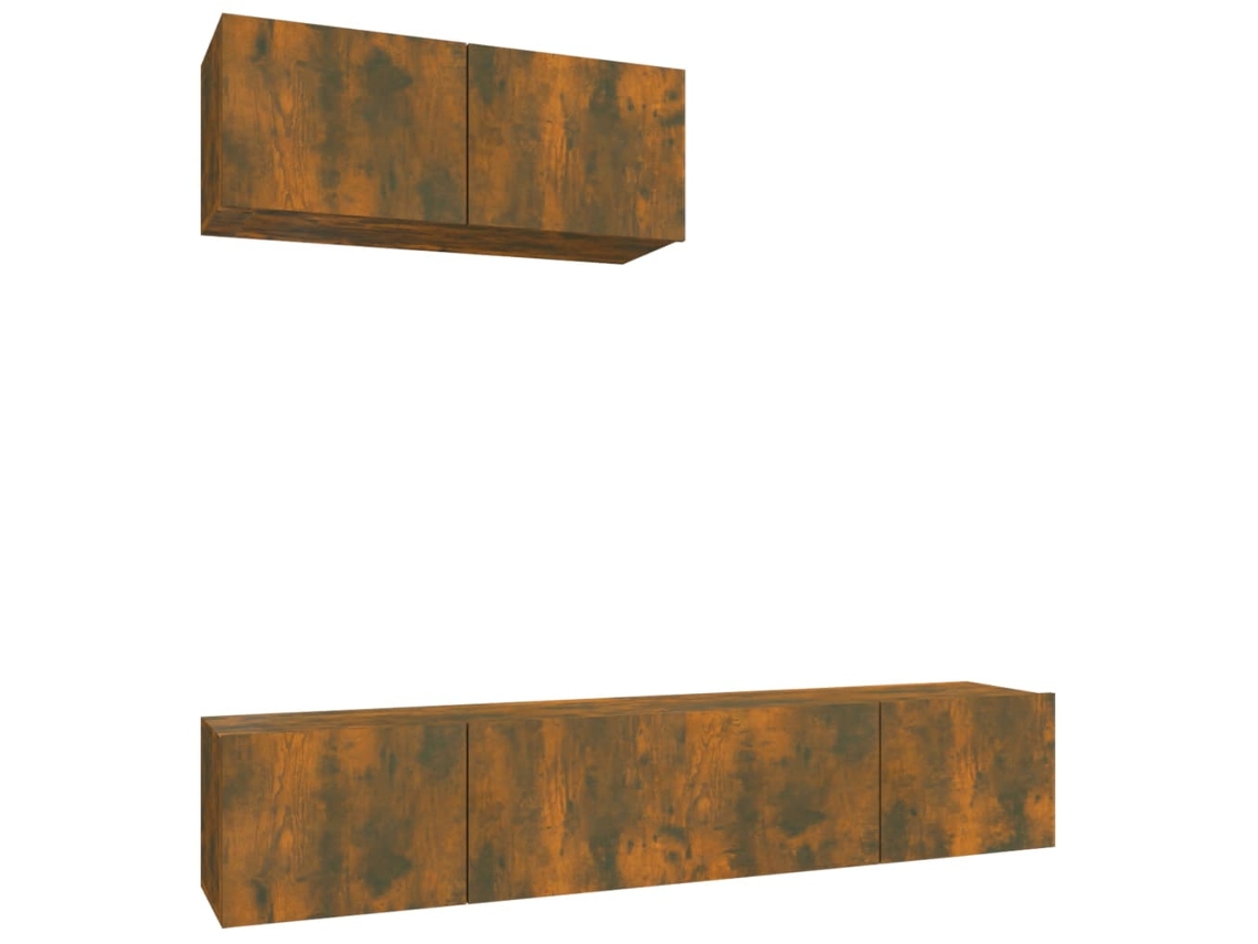 Tv Cabinet Set, Tv Cabinet Sets Vidaxl Marrom Madeira Processada (n/a)