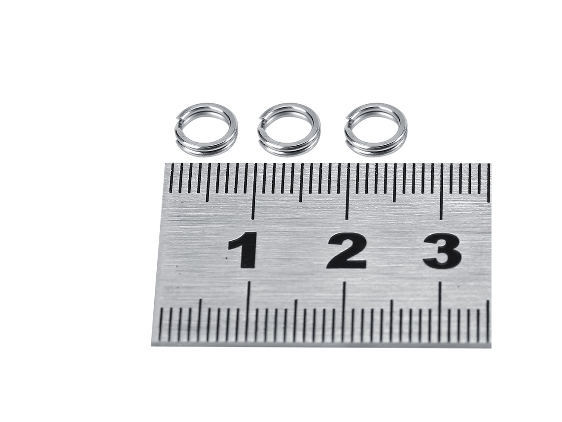 100 Anéis Split Aço Inox Pesca 7