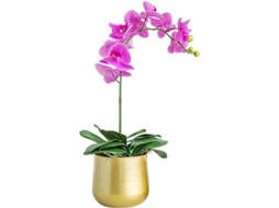 Vaso De Metal Redondo Para Decoración De Sala, Vaso Decorativo Para Flores Artificiales Y Frescas